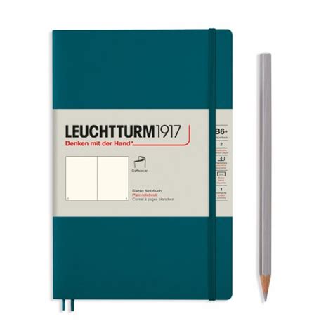 Leuchtturm Notizbuch Softcover DIN B6 Blanko 123 Seiten Pacific