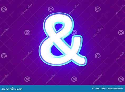 Ampersand Isolated On White Made Of Purple Jelly And Yellow Tentacles