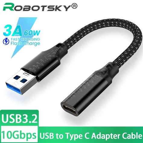 Usb A To Usb C 10gbps Adapter Cable Usb C Female To Usb 3 2 Male