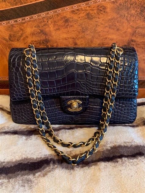 Chanel alligator medium double flap classic bag - Gem