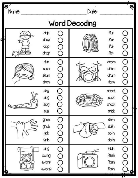 Decoding Worksheets Decoding Words Worksheets For Th Gr