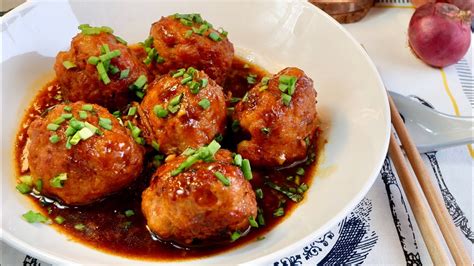 Super Tasty Quick Braised Meatballs In Oyster Sauce 红烧狮子头 Chinese