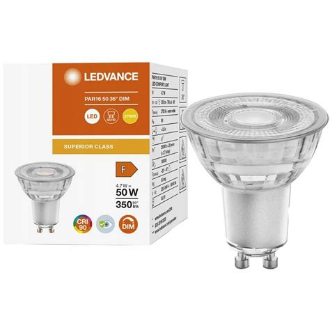 Żarówka Led Gu10 4 7w 50w 2700k Cri90 Dim Ledvance 757868 Superior