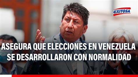 Waldemar Cerr N Asegura Que Las Elecciones En Venezuela Se Han