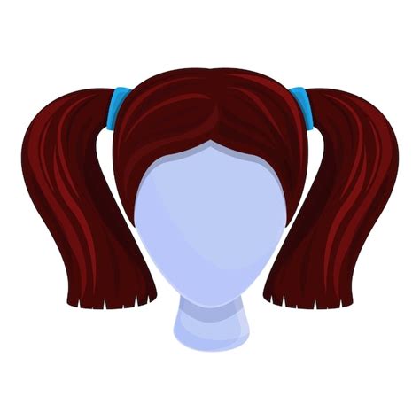 Premium Vector Girl Wig Icon Cartoon Of Girl Wig Vector Icon For Web Design Isolated On White