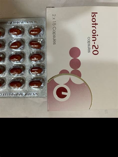 Finished Product Isotretinoin Isotroin 20 Capsules Packaging Size 2 X