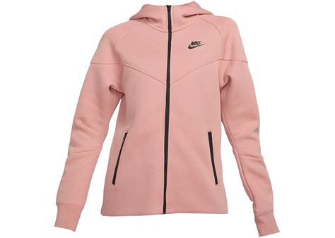 Nike Sportswear Womens Tech Fleece Windrunner Full Zip Hoodie Red