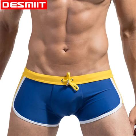 Mens Swimming Trunks Sexy Gay Swimwear Desmiit Swim Wear Men Swiming