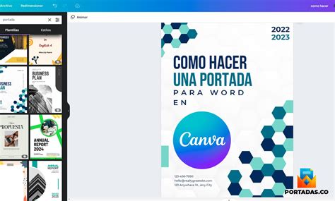 Como Crear Una Portada Para Word ️ En Canva《 2024