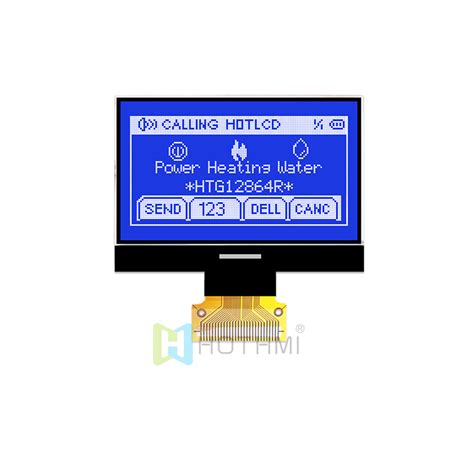 Inch X Graphic Cog Lcd Stn Blue Display With White Side