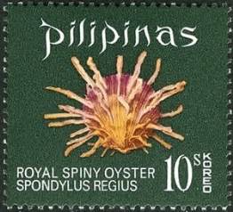 Stamp Regal Thorny Oyster Spondylus Regius Philippines Seashells