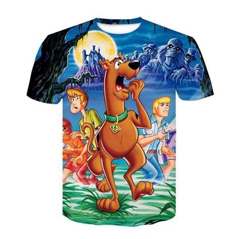 T shirt Homme Dessin animé Scooby Doo t shirts Anime 3D impression à