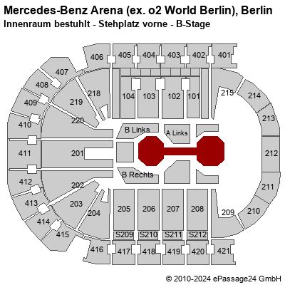 Mercedes Benz Arena Ex O2 World Berlin Berlin Innenraum Bestuhlt Mit