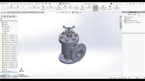 Assembly Of Feed Check Valve In Solidworks Youtube