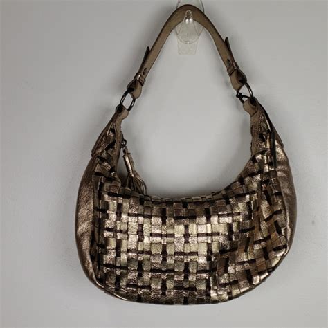 Elliott Lucca Bags Elliott Lucca Soft Gold Metallic Woven Leather