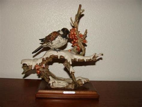 G Armani Capodimonte Bird Figurine Florence Signed Collectibles