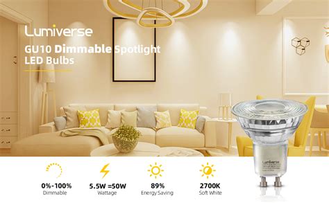 Lumiverse Gu Led Bulbs Dimmable K Soft Warm White W Lm