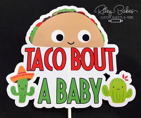 Taco Bout A Baby Cake Topper Taco Bout A Baby Shower Etsy Baby