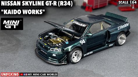 MY MINI CAR WORLDUNBOXING MINI GT 1 64 NISSAN SKYLINE GT R R34