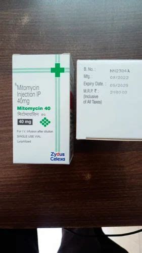 Zydus Mitomycin 40 Mg Injection Mitomycin Packaging Vial At Rs 2980