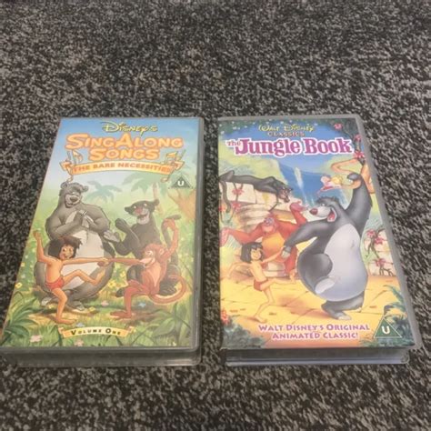 Disney Sing Along Songs The Bare Necessities And Jungle Book Vhs Bundle