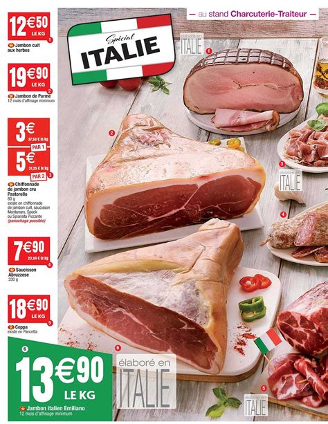 Promo Jambon Cuit Aux Herbes Jambon De Parme Chiffonnade De Jambon