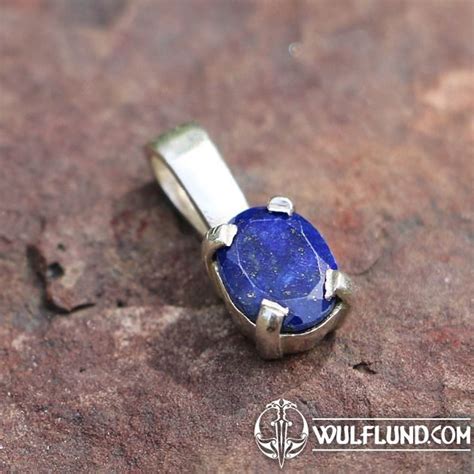 LAPIS PENDANT Faceted Gem Sterling Silver Drakkaria Pendants With