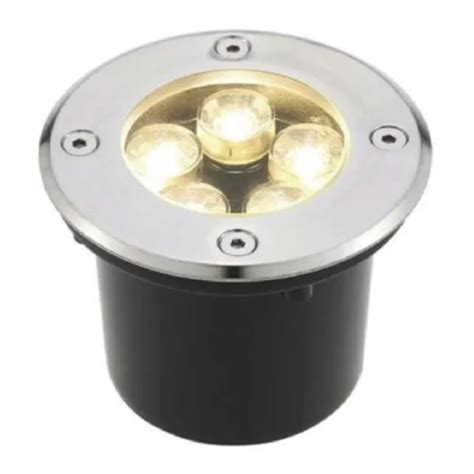 Balizador Luminária Led Chão Piso Jardim 5w Embut Blindado Branco