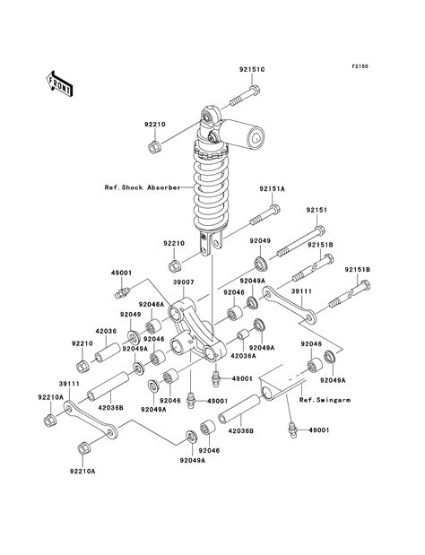 Suspension Pour Ninja Zx R Zx A H Argent Esprit Kawasaki