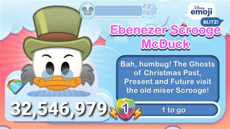 Disney Emoji Blitz Ebenezer Scrooge Mcduck Level 1 Christmas