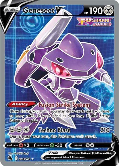 Genesect V Full Art Swsh Fusion Strike Pokemon