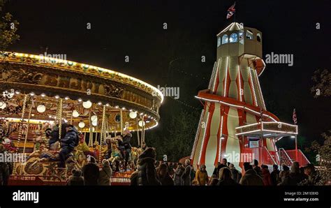 Christmas Fairground At Kew Gardens Stock Photo Alamy