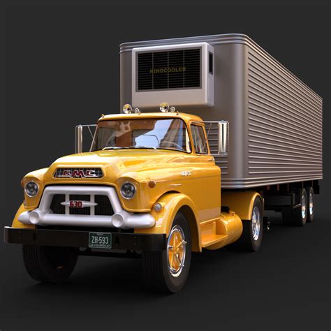 GMC SEMI-TRAILER 1955-1957 for DAZ Studio 3D Models 3DClassics