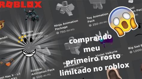 Roblox Comprei Meu Primeiro Rosto Limitado Youtube