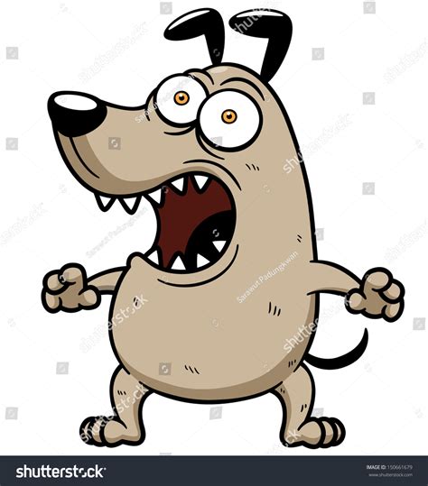 Vector Illustration Angry Dog Stock Vector Royalty Free 150661679