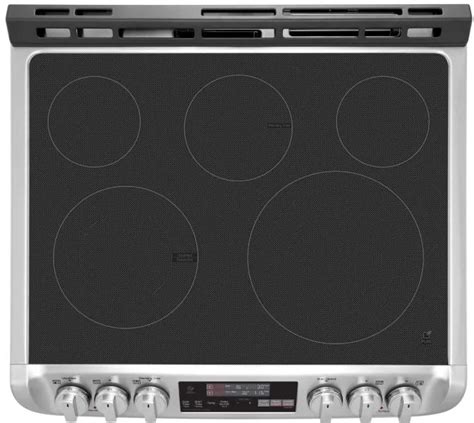 Lg Lte4815st 30 Inch Smart Slide In Electric Range With 5 Heating Elements Stainless Steel