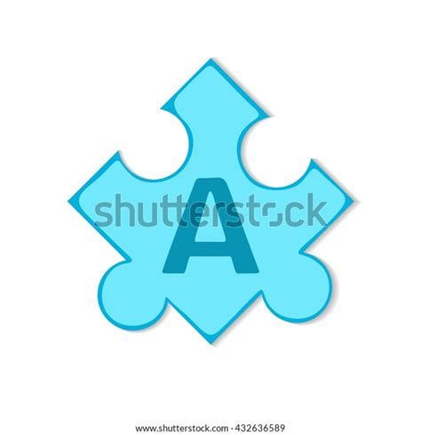 Piece Puzzle Symbol Autism Aspergers Syndrome Stock Vector Royalty