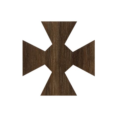 Wooden Maltese Cross Symbol by Greek Creations