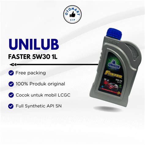 Jual Oli Mobil Lcgc Unilub Faster Sae W Sn Full Synthetic Liter