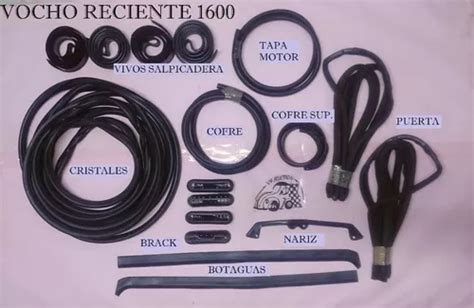 Kit Empaques Negros Vocho Reciente Jgo Piezas Vw A Env O Gratis