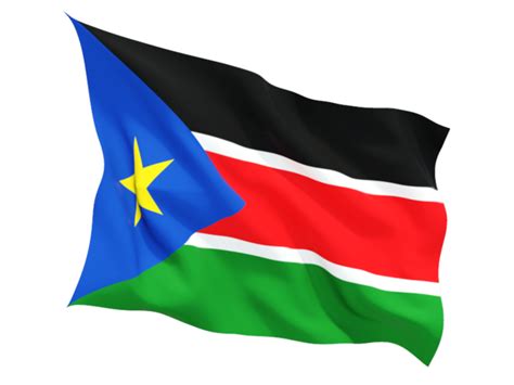 Fluttering Flag Illustration Of Flag Of South Sudan