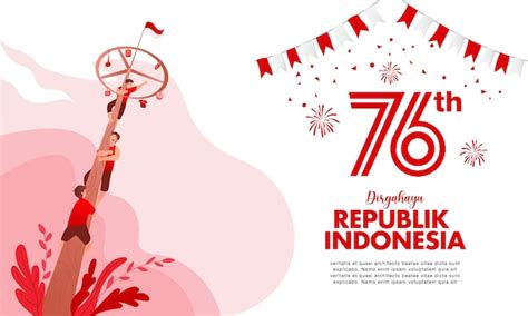 Premium Vector Indonesia Independence Day Landing Page With