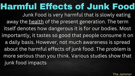 Essay On Harmful Effects Of Junk Food With Easy Language In English