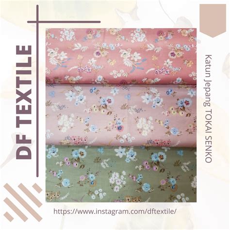 Jual Kain Katun Jepang Motif Bunga Tjd Ag Japan Design Tokai Senko