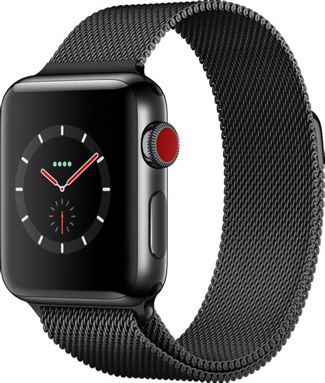 Apple Watch Series 3 Cellular Steel 38mm Black Milanese Skroutz Gr