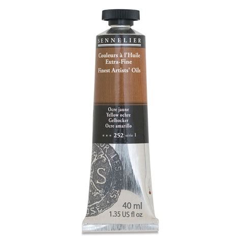 Sennelier Artists Extra Fine Oil Paint Yellow Ochre 40 Ml Tube