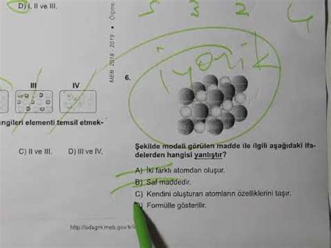 Siniflar Fen B Lg S Saf Maddeler Test Z Mler Youtube