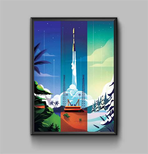Space Rocket Launch Poster Space Exploration Digital Downl Inspire