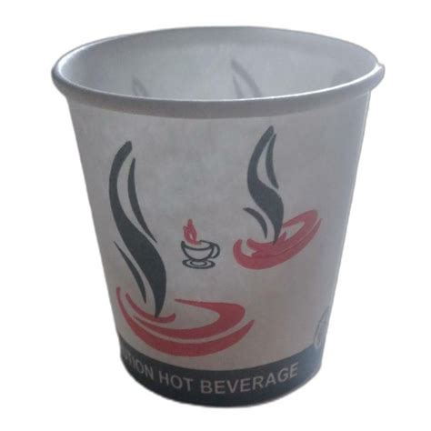 White Ml Printed Paper Tea Cup Size Mm Diameter At Rs