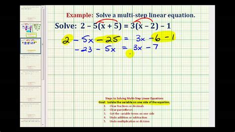 Solve Two Step Equations Without Parentheses